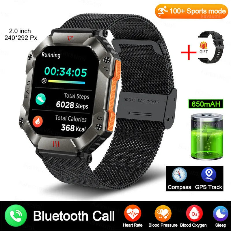 Android GPS fitness smart watch with titanium alloy case and multiple strap options on wrist