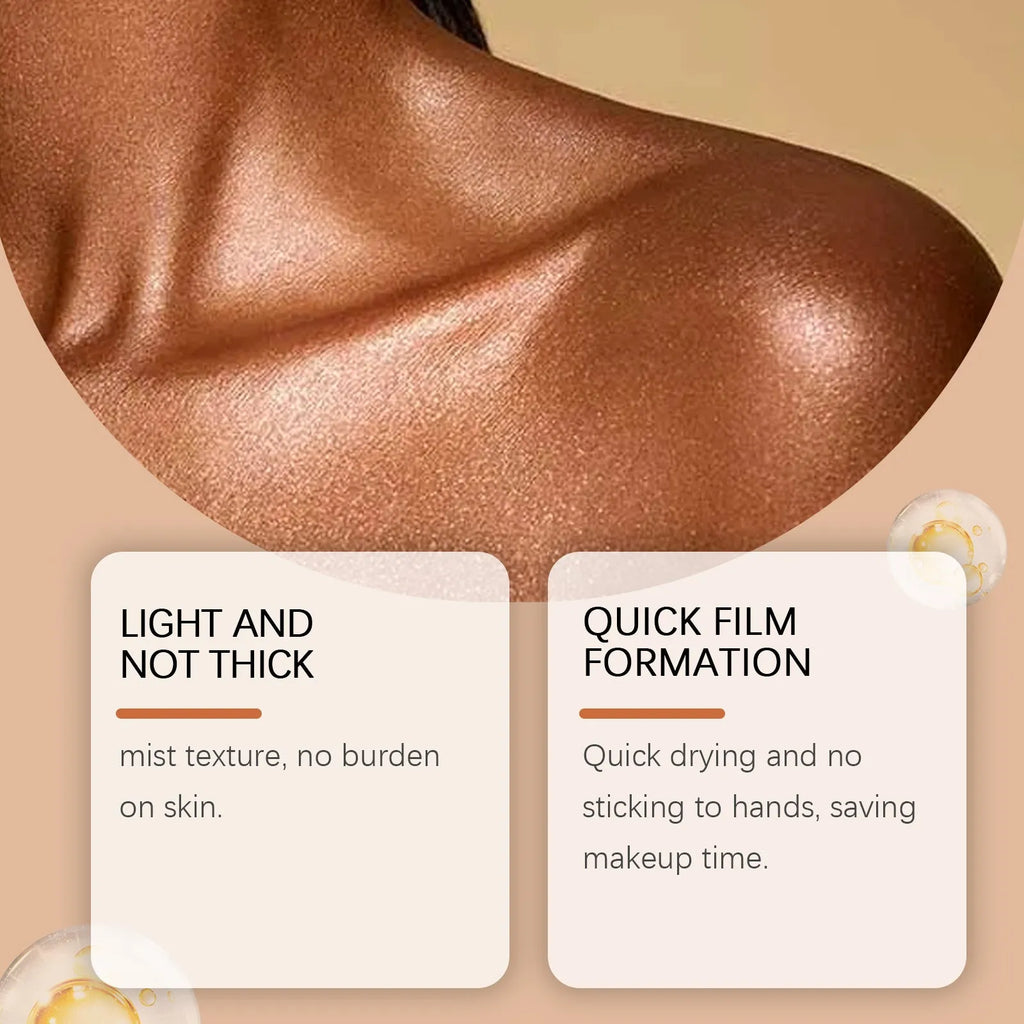 100ml Shiny Body Spray bottle with mica for cosmetic skin shimmer
