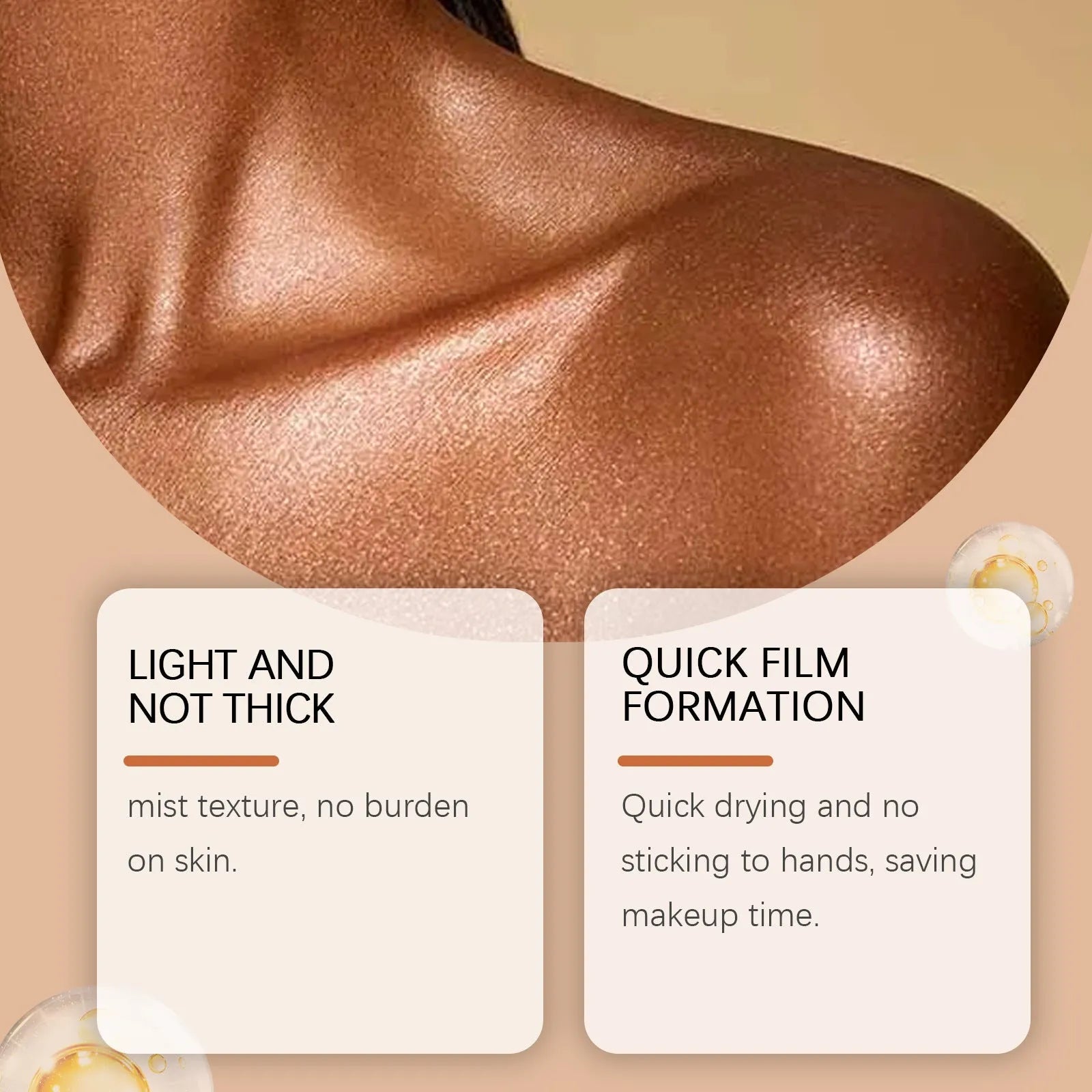 100ml Shiny Body Spray bottle with mica for cosmetic skin shimmer