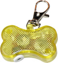 LED bone-shaped pendant for pet collars in various colours with three lighting modes