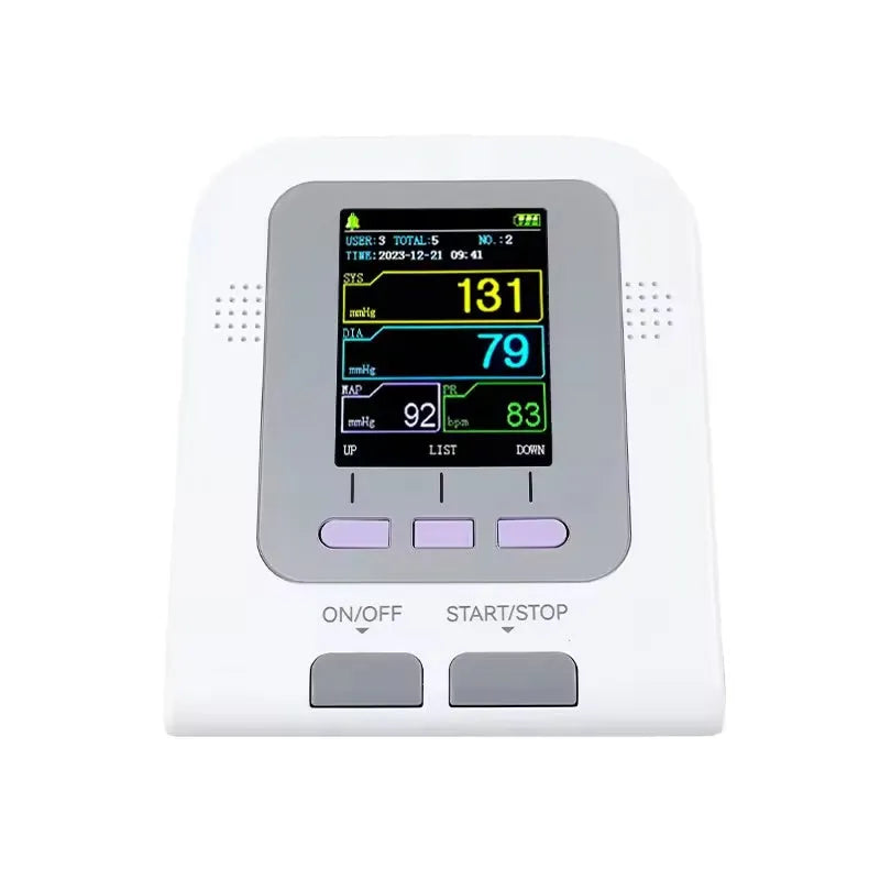 CONTEC08A veterinary digital blood pressure monitor unit with colour screen and detachable cuff