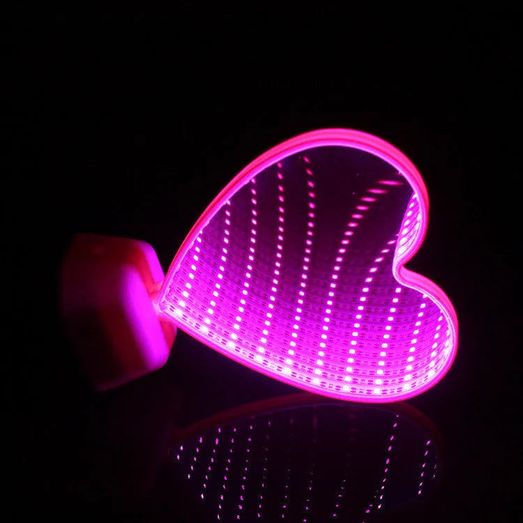 LED double-sided love tunnel light with rose red illumination and plastic construction