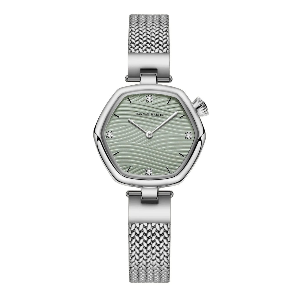 Fashion Simple Hexagonal Movement Women's Watch stainless steel case 30mm casual style