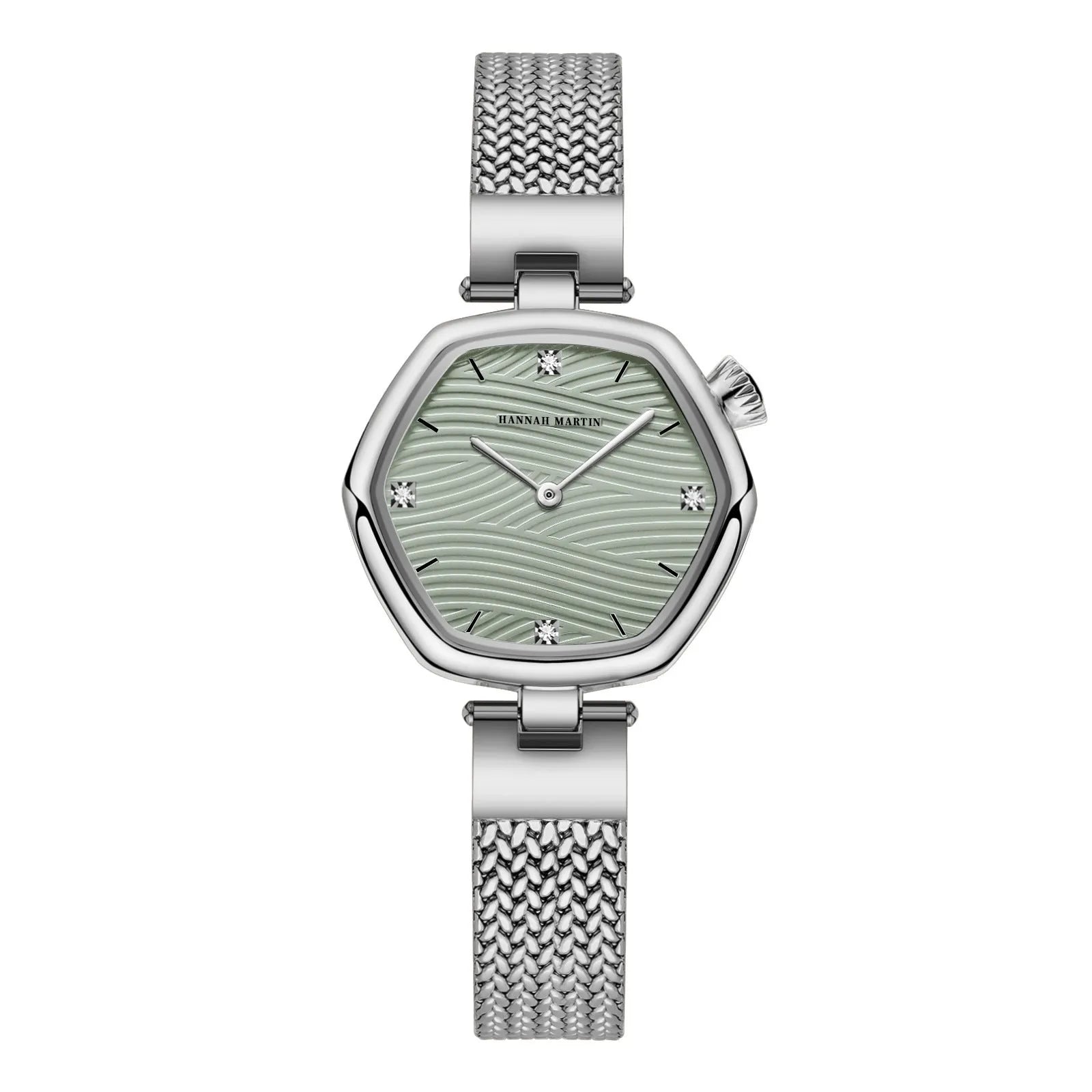 Fashion Simple Hexagonal Movement Women's Watch stainless steel case 30mm casual style