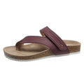 Flat toe ring flip-flops with a thick foam sole in a solid blue colour on a white background.