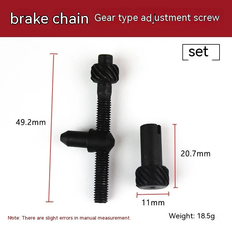 Assortment of nylon thread spools for chainsaw chain tension adjustment repair.