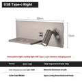 Modern minimalist Nordic style bedside wall lamp with USB wireless charging, iron shade, warm LED light