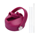Plastic cup lid with portable handle in modern simplicity style, available in multiple colours