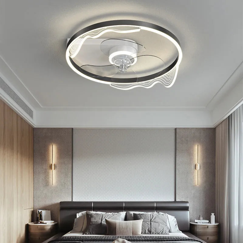 Modern simple Nordic style white children's ceiling lamp with LED lights for a bedroom.