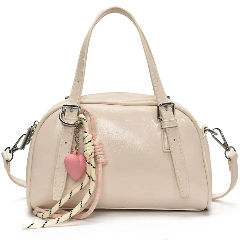 Korean style square shell shoulder bag for women in multiple colour options