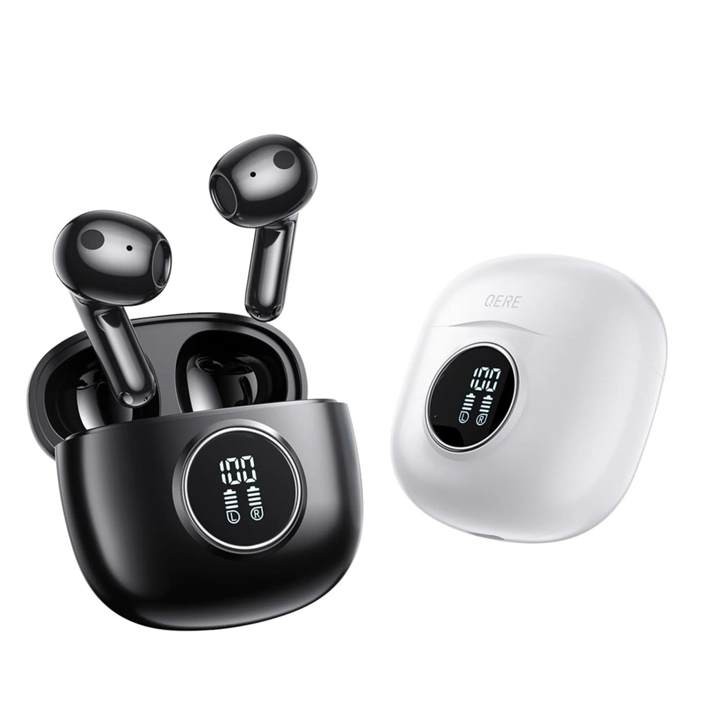 E40 TWS wireless Bluetooth headset with digital display charging case, e-sports in-ear design, black or white