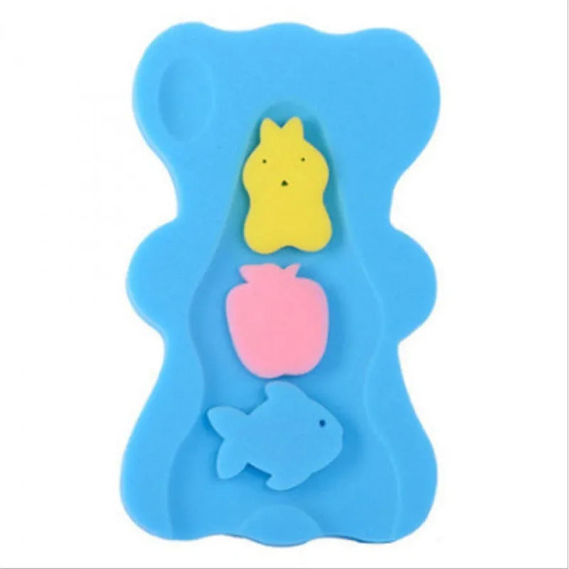 Baby bath mat in yellow, 4.7cm thick polyurethane sponge non-slip design