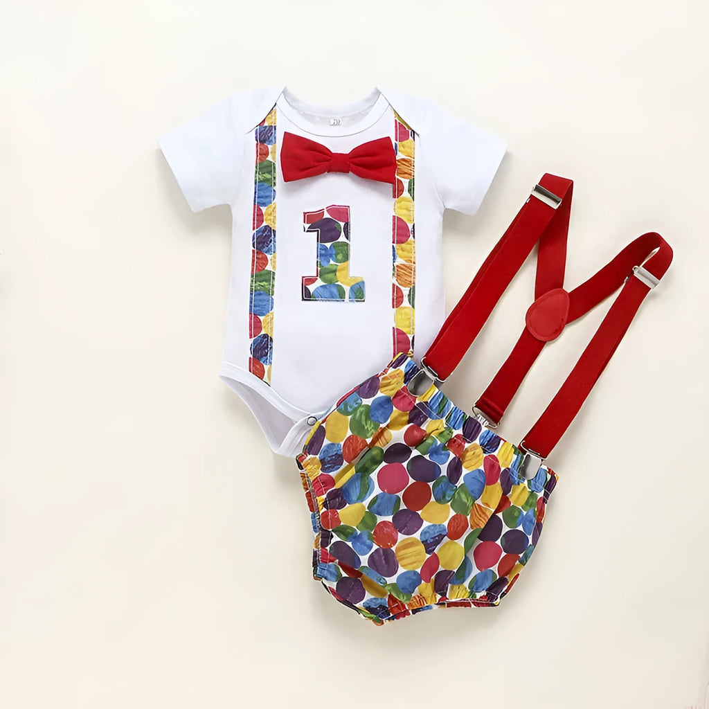 Cotton baby romper summer shorts with dinosaur pattern in blue and green colours