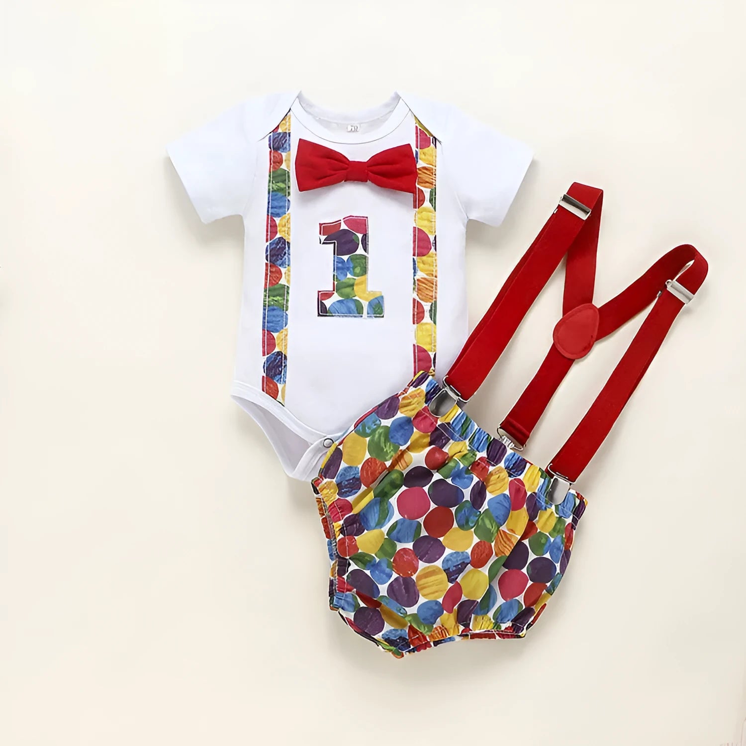 Cotton baby romper summer shorts with dinosaur pattern in blue and green colours
