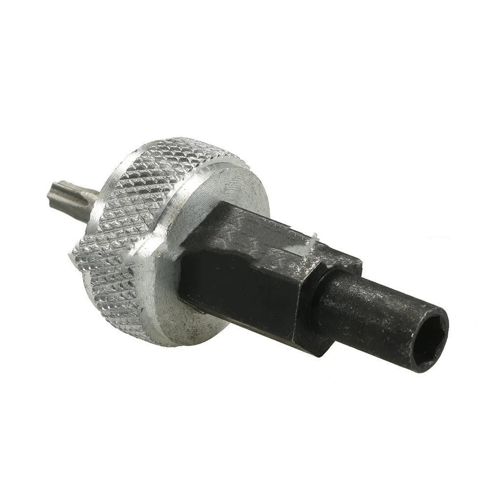 Ignition module wrench tool for distributor block mounting with knurled aluminium knobs