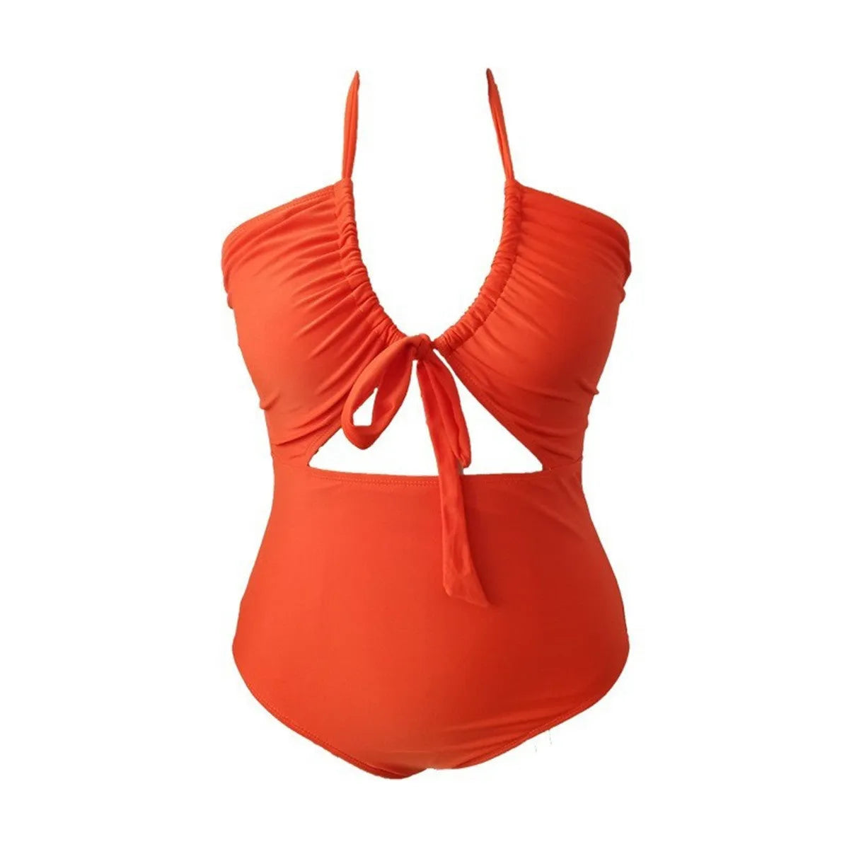 Plus size one-piece green tie-dye print swimsuit on display, made from polyester fibre for swimming and wading.