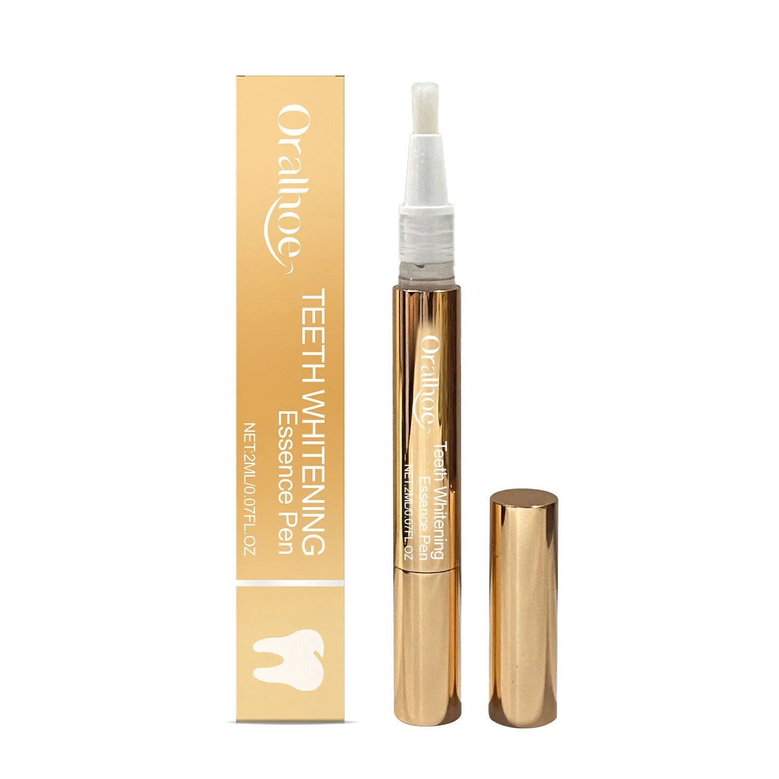 Portable toothbrush pen for oral care with 2ml capacity for teeth cleaning and brightening