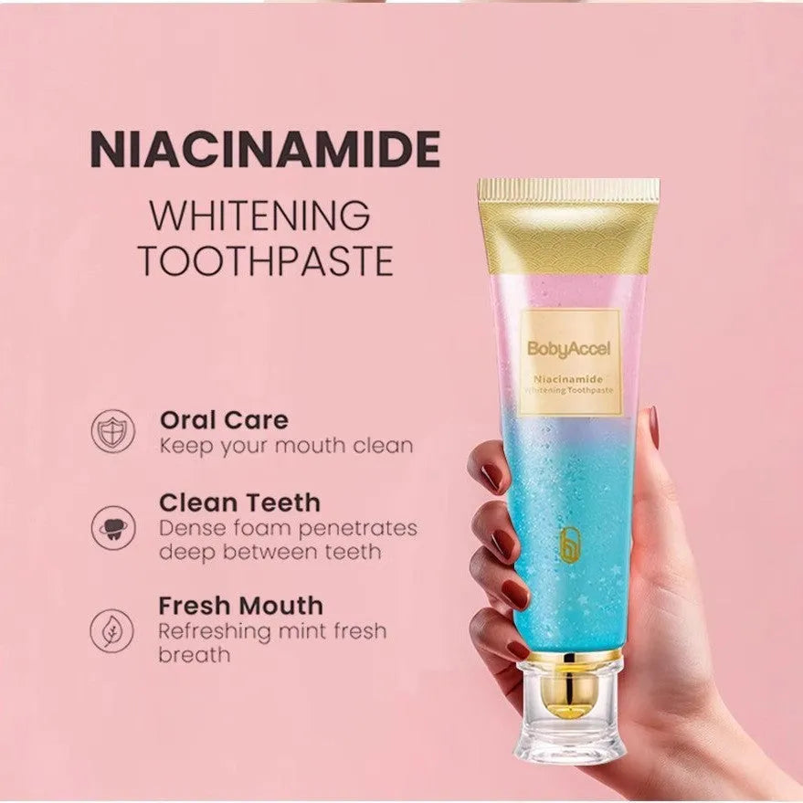 100g tube of nicotinamide whitening toothpaste for adult dental care.