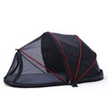 Folding cloth tent for cats with half-mesh panels in L code size