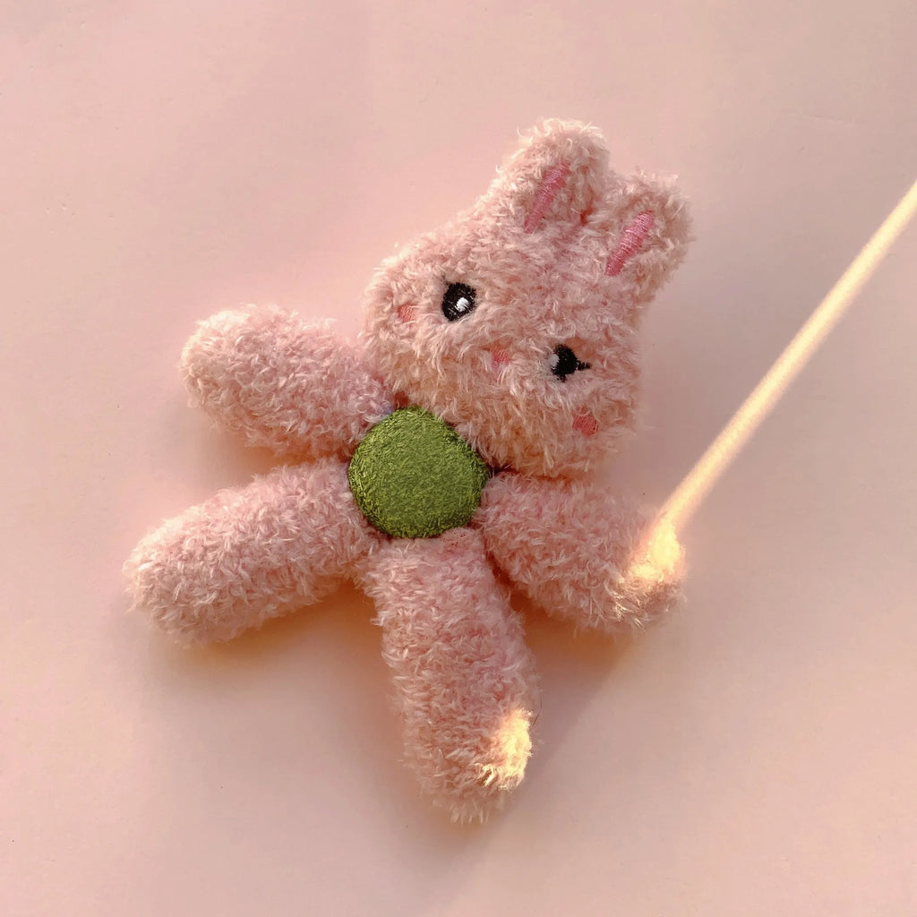Indoor catnip ball chewing toy with cat grass stuffing for dental cleaning, available in animal designs