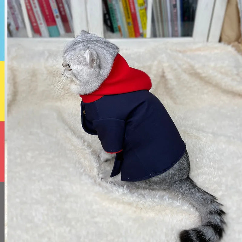 Green pet hoodie costume for a cat or dog worn as a festive photo prop.