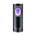 Black USB car air purifier with negative ion technology measuring 187mm tall