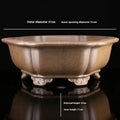 Handmade large purple sand tea basin for firewood ceremonies