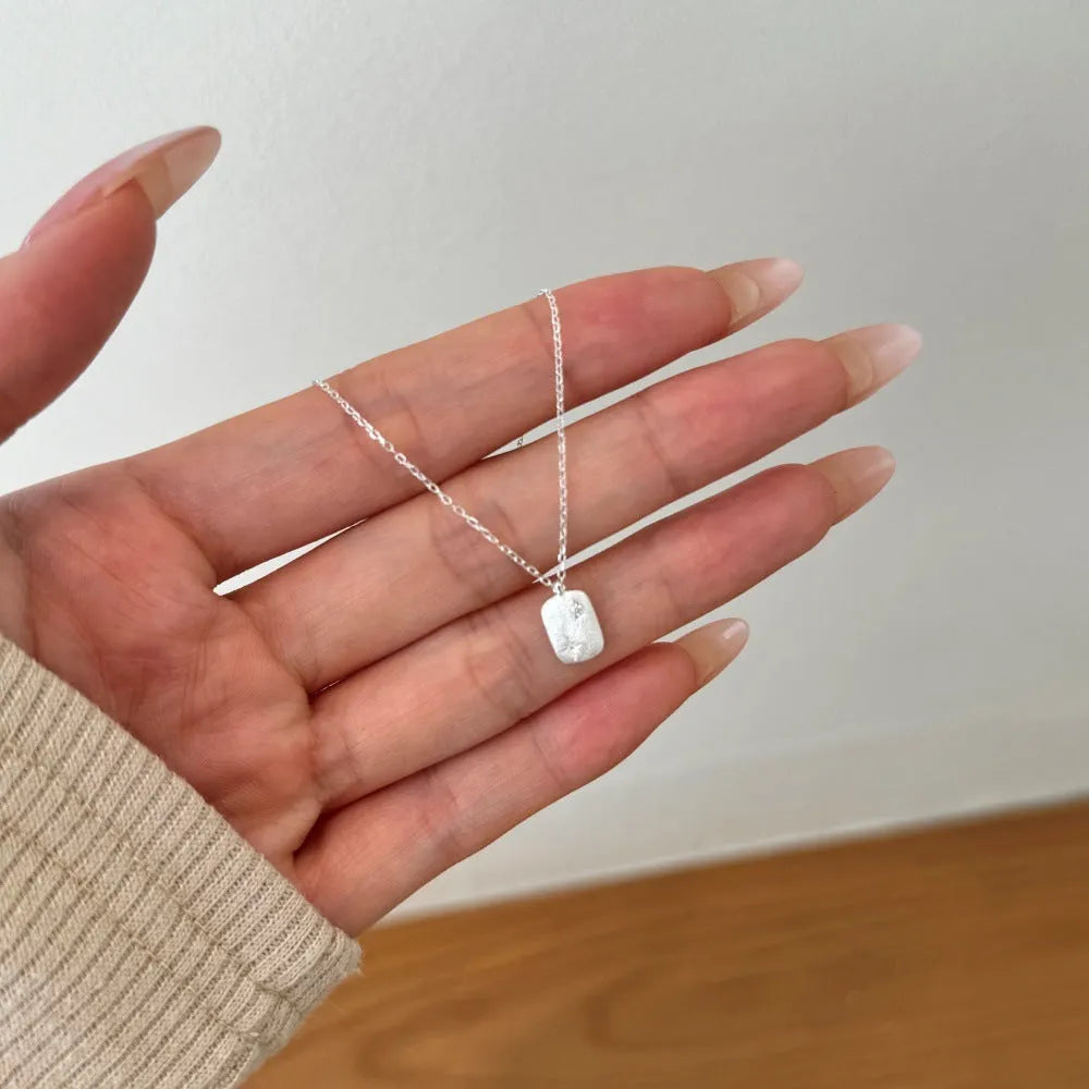 925 silver daily clavicle chain in silver colour for women