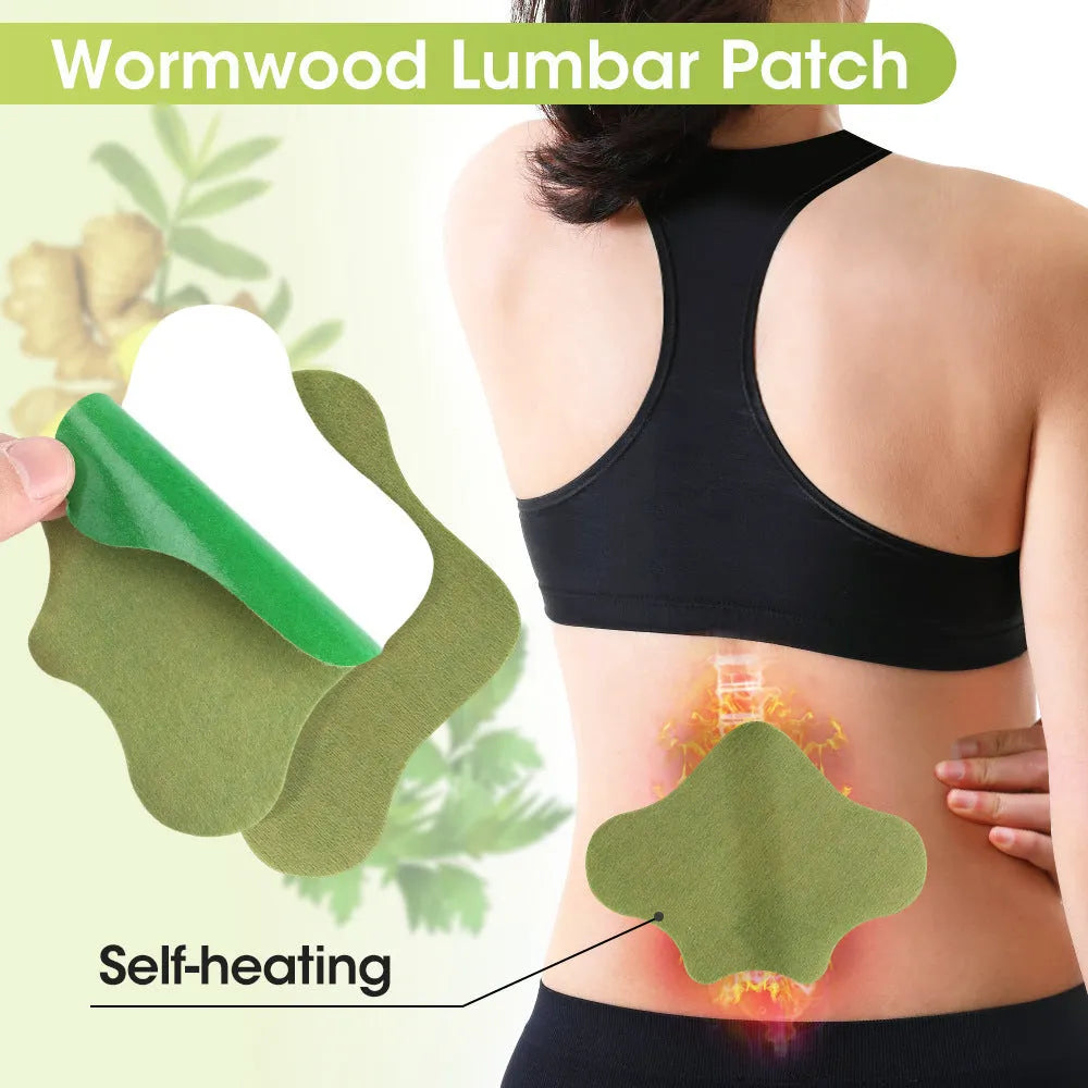 Mugwort paste patch bag containing twelve herbal patches for knee lumbar cervical and foot areas