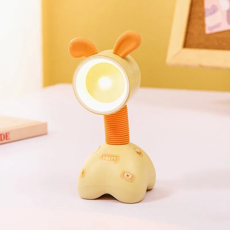 DIY magnetic cartoon desk night light with adjustable lighting in 10.5cm plastic housing