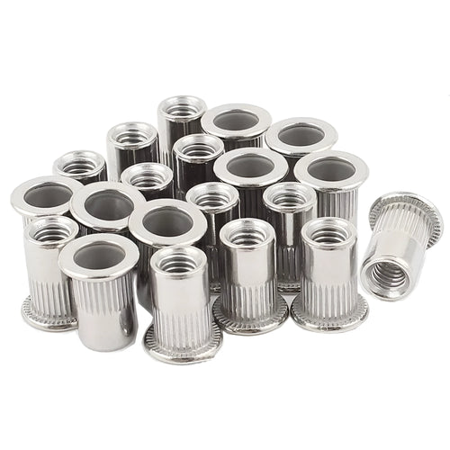 304 stainless steel flat head threaded rivet nut with 5/16-18 UNC thread