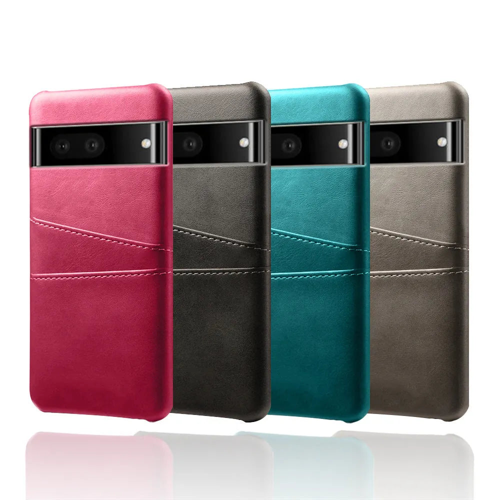 Calf pattern PC leather phone case for Google Pixel7 with card slot, available in multiple colours
