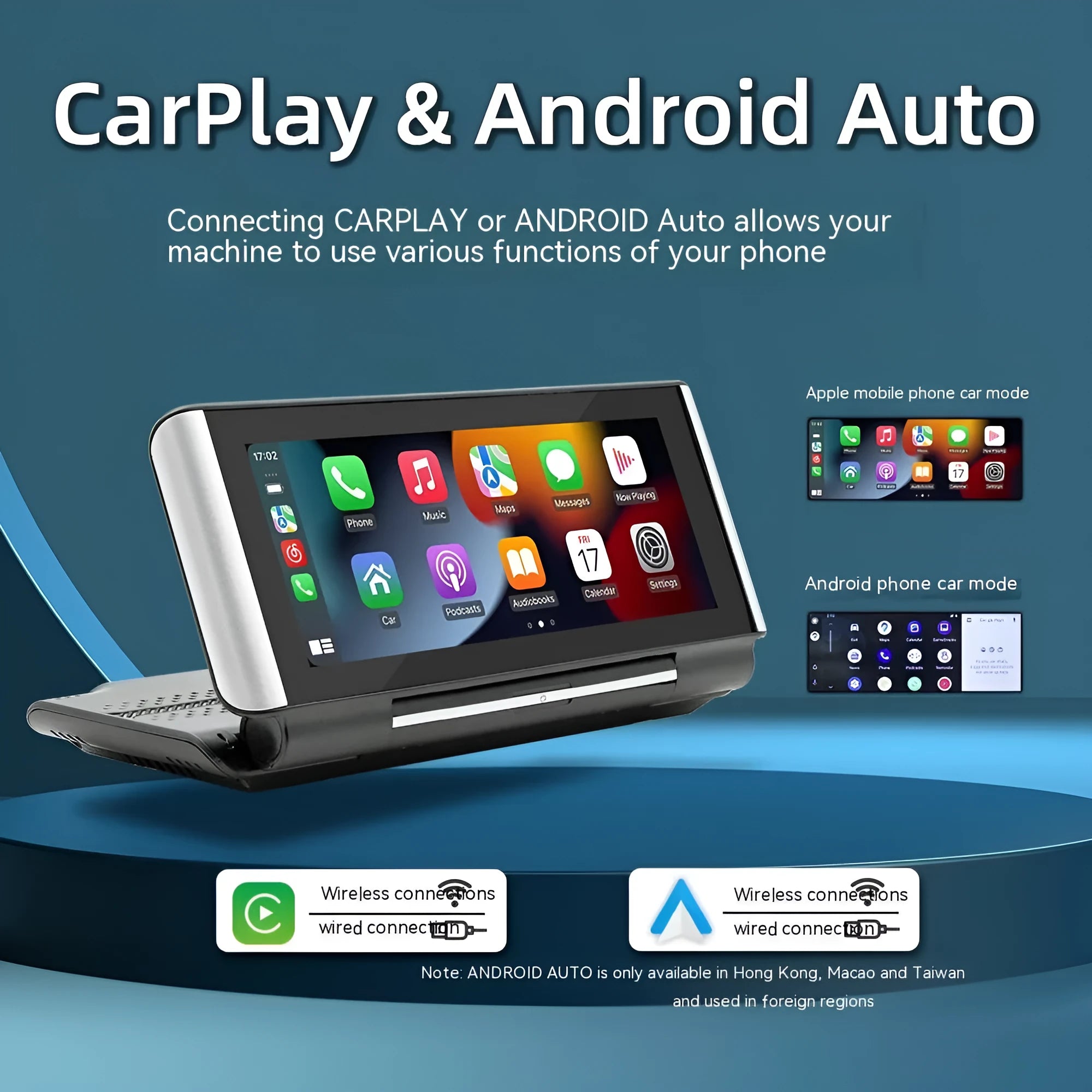 6.86 inch Bluetooth MP5 car multimedia player with LED screen for dashboard mounting