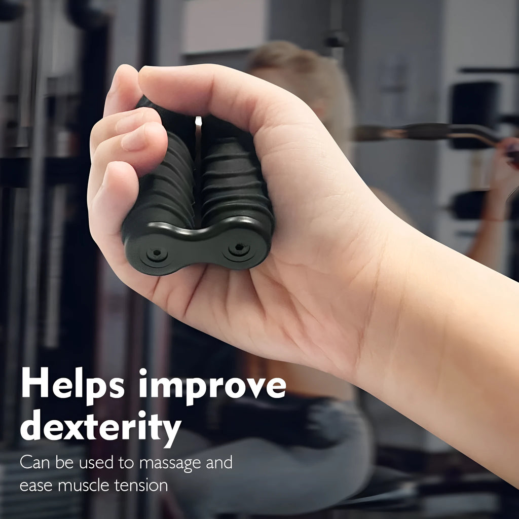 Silicone decompression roller palm massage toy in black common style on a plain background