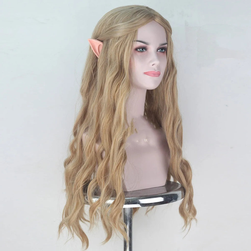 Hobbit wig Elf Queen Kellantril cosplay anime wig long hair 70cm with ears picture colour