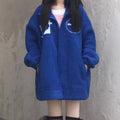 Women's plus size down thickened lambswool cotton coat in college style in pink colour