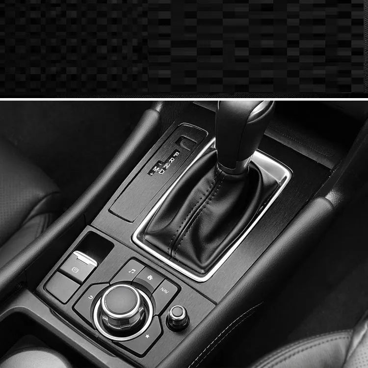 Unksera car interior decorative sticker film kit for centre console and dashboard in carbon fibre pattern