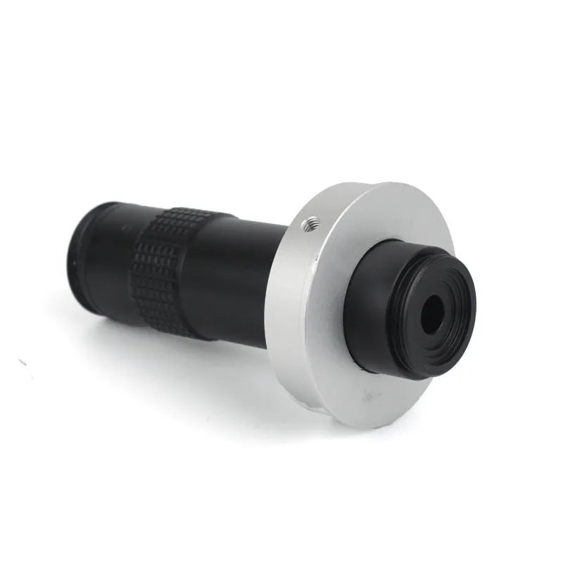 Black industrial camera monocular lens measuring 30mm diameter by 84mm length with 130 times magnification
