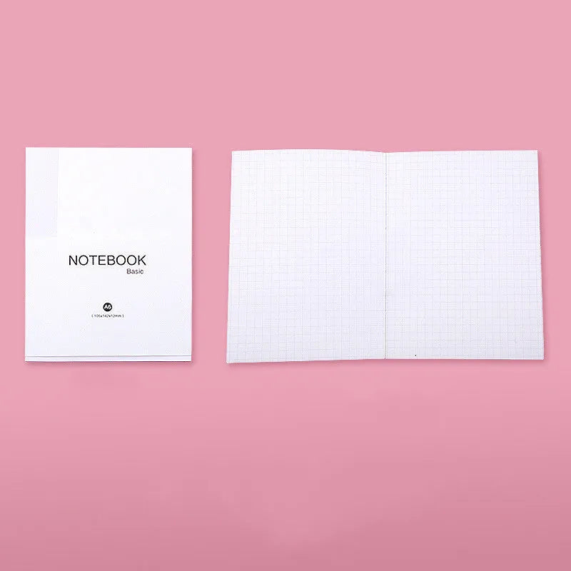 Basic manual fixed page refill diary notebook with 80 sheets, shown in Blank, Line, and Checkered page style options.