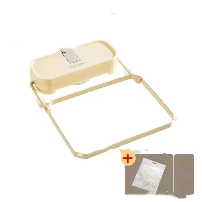 Green kitchen sink filter rack with suction cups and disposable screens
