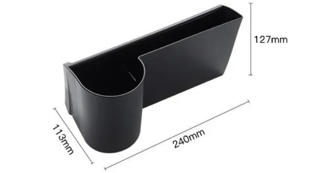 Plastic dashboard cup holder with handle for Tesla Model 3 and Model Y.