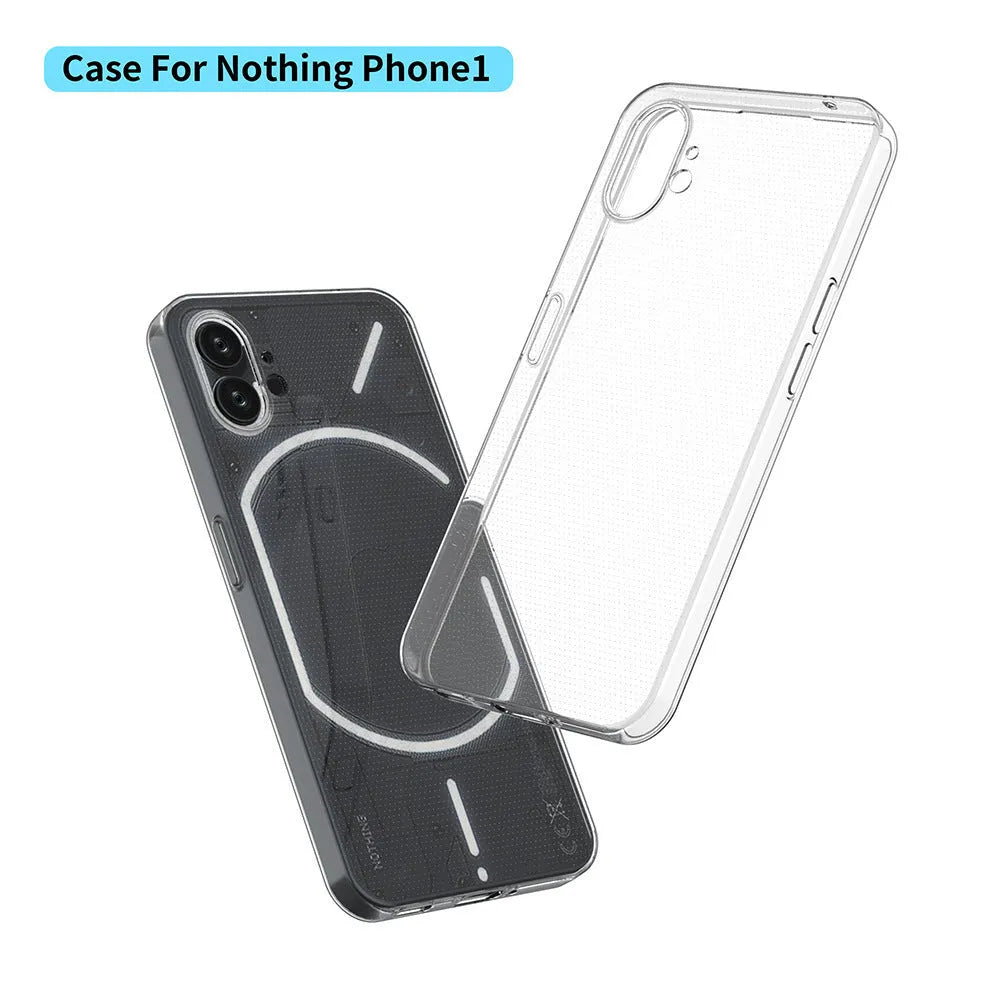 Ultra-thin transparent TPU phone case for Nothing Phone 2A, 2, and 1, slim back cover