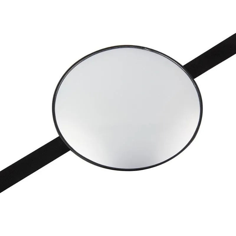 Black ABS baby safety rearview mirror with 17cm diameter and adjustable strap for car seat monitoring