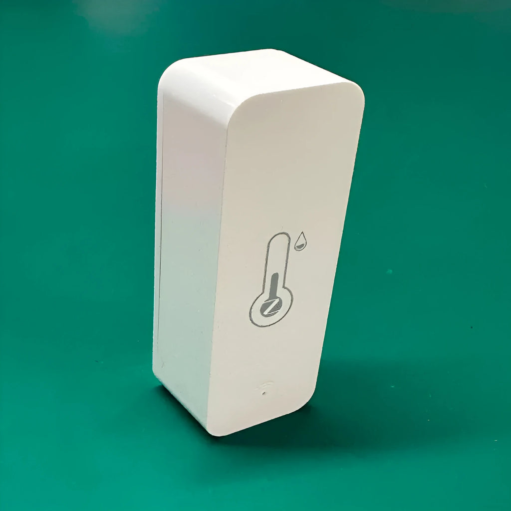 WiFi Zigbee temperature humidity sensor with ABS plastic housing measuring 72x25x20mm