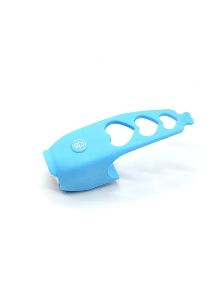 Bicycle electronic horn in plastic casing with 100dB alarm, measuring 12.5cm