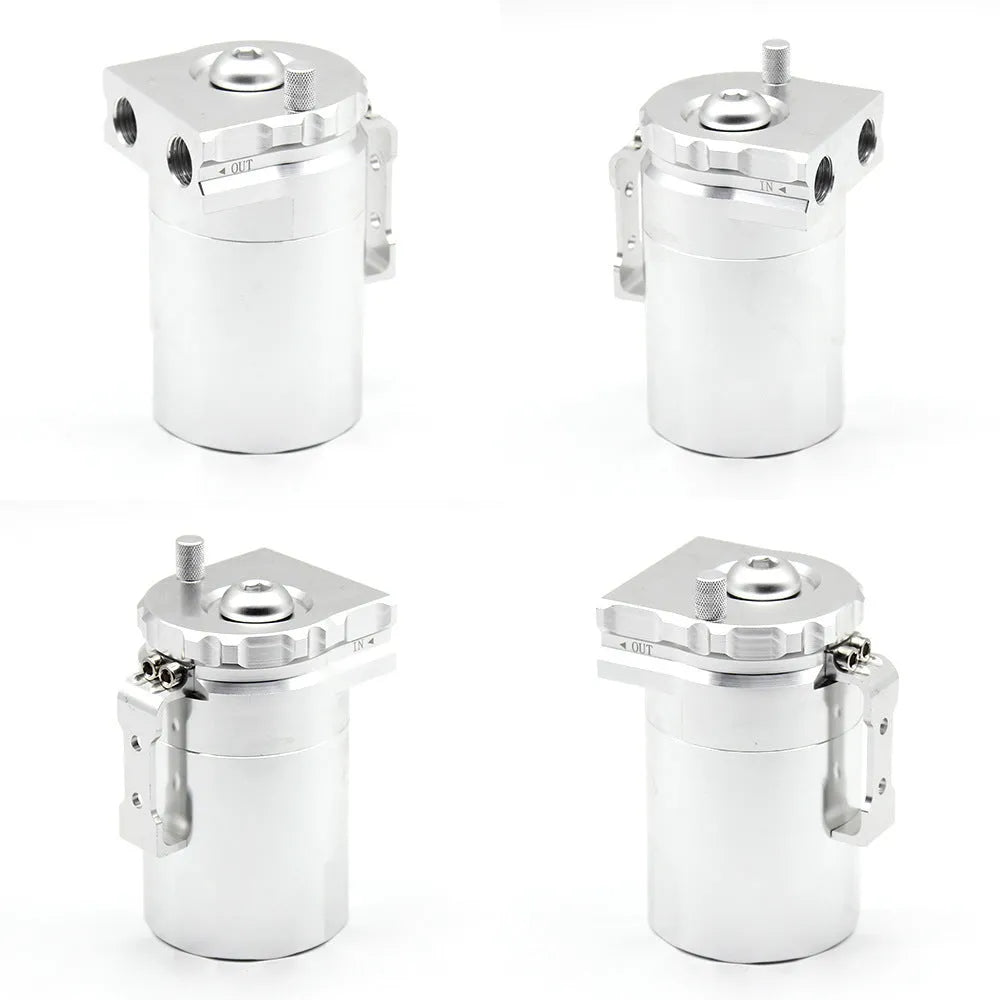 Aluminium alloy car engine oil breathable pot in red, blue, black, and silver colour options.