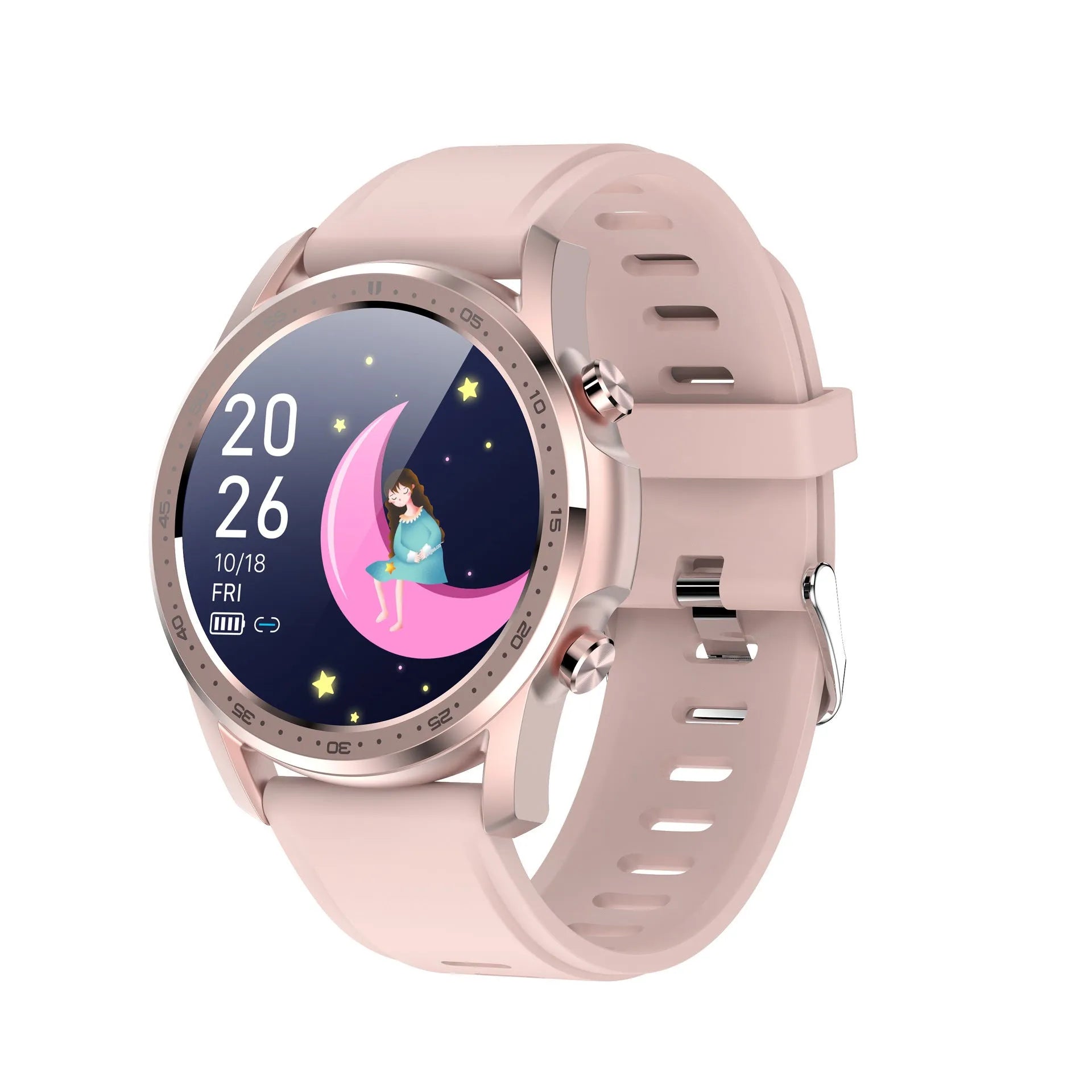 Youth2 black body temperature smart bracelet with zinc alloy case on a wrist.