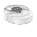 Black and white electric fly catcher with removable fly cage for indoor pest control