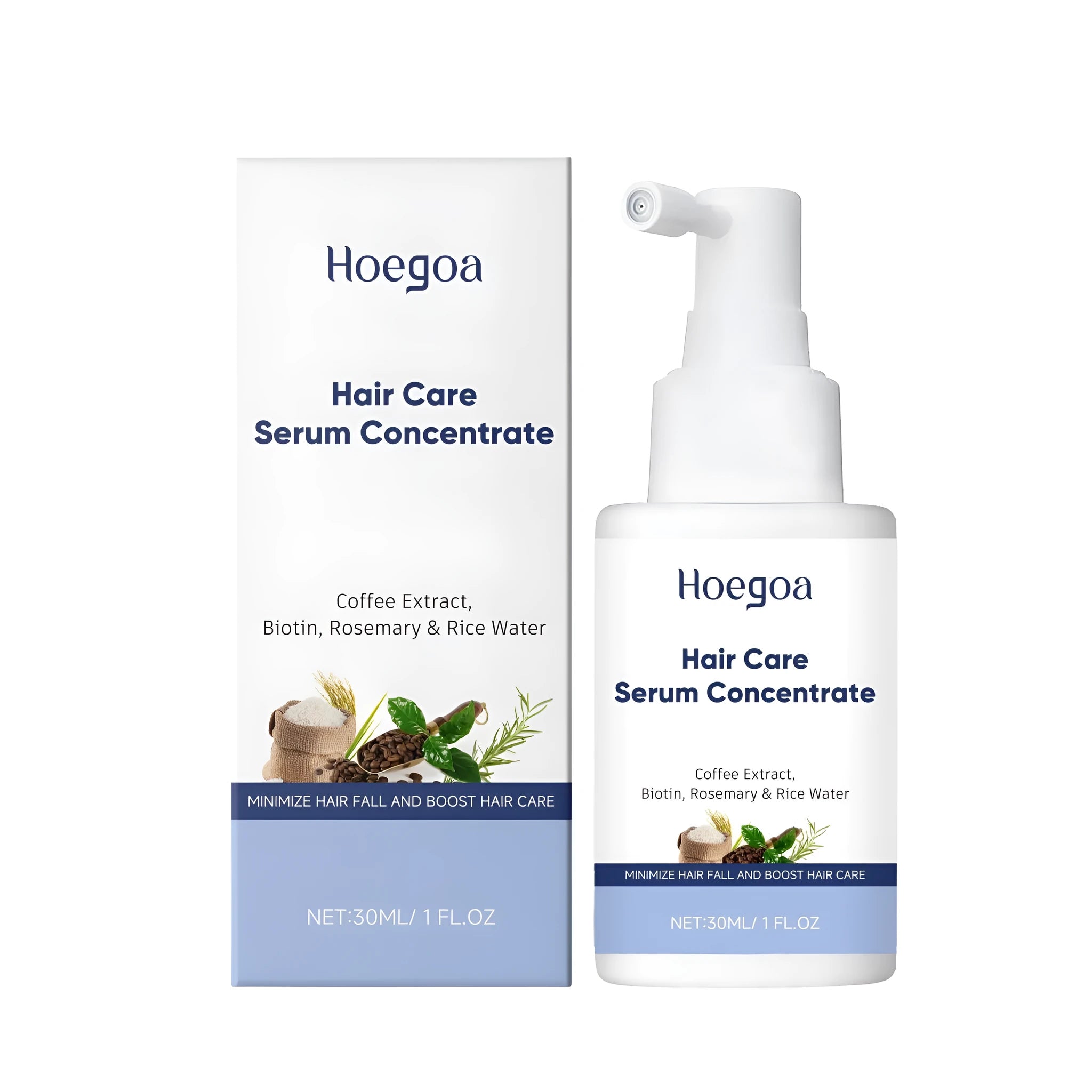 30ml hair care serum concentrate spray bottle with ginger and rosemary oil formula