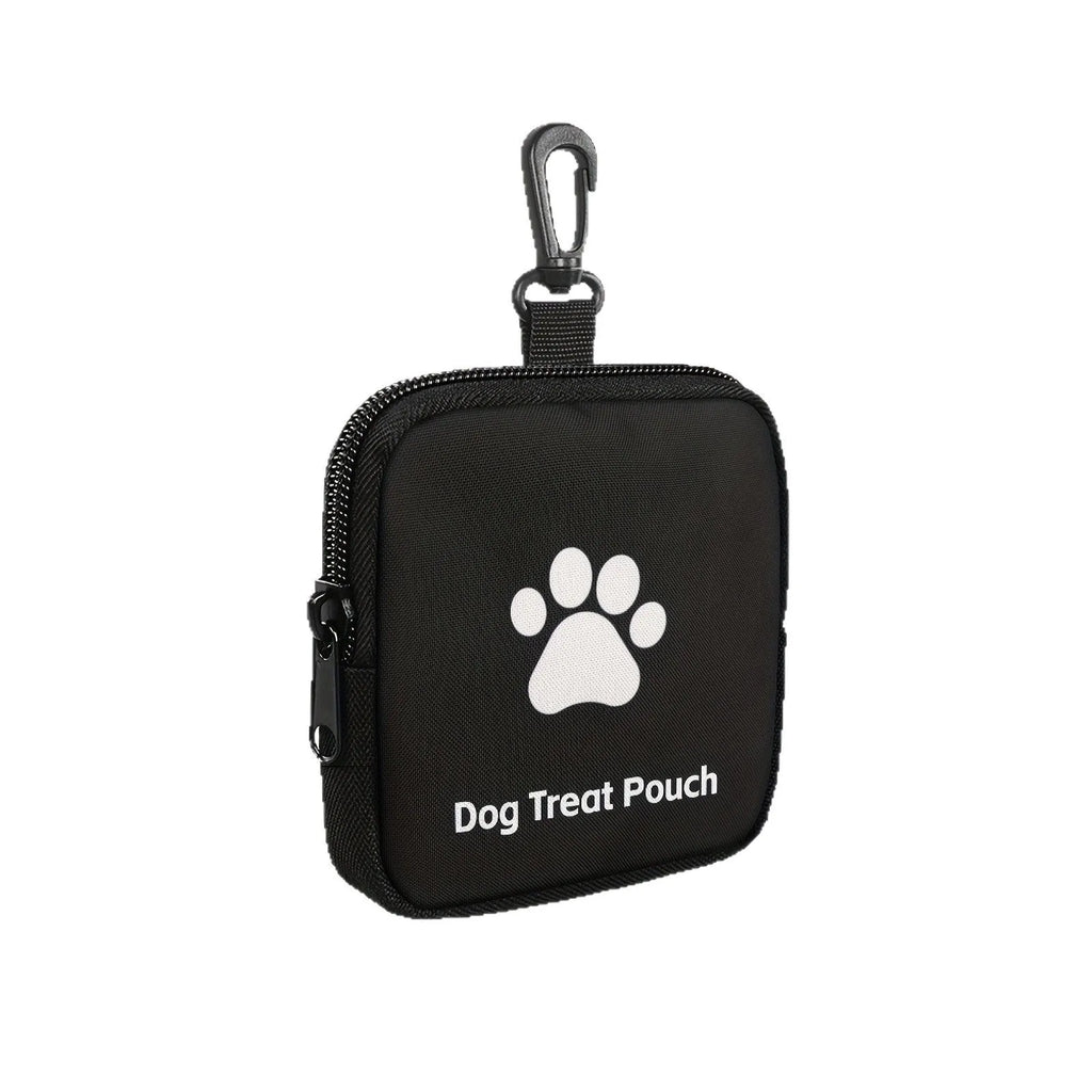 Polyester portable pet snack pack with zipper closure in Oxford fabric, black colour option